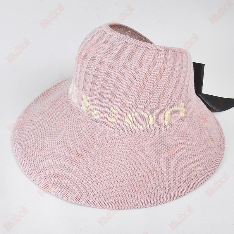 pink sun visor cotton hat